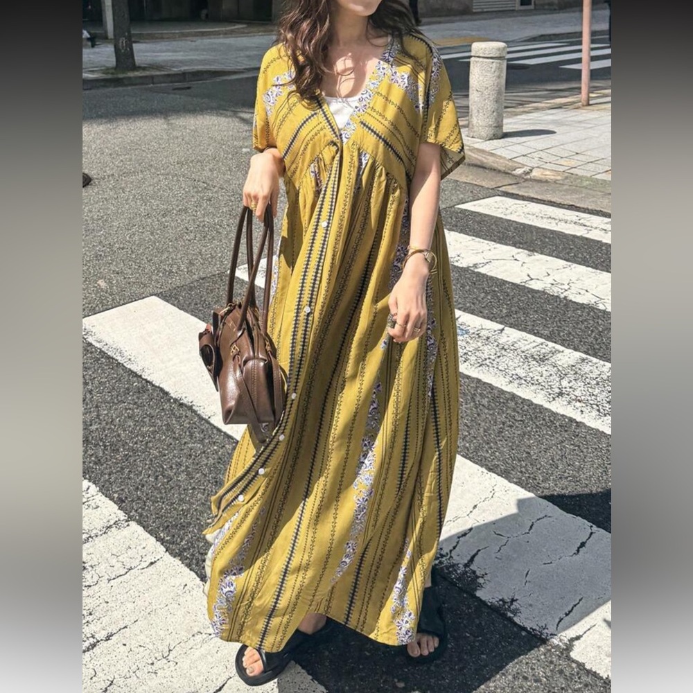 Yellow Floral Maxi Dress